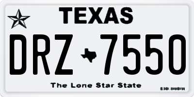 TX license plate DRZ7550