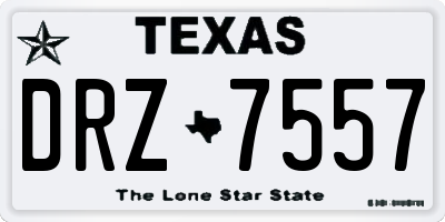 TX license plate DRZ7557