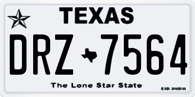 TX license plate DRZ7564
