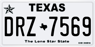 TX license plate DRZ7569