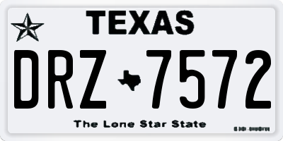 TX license plate DRZ7572