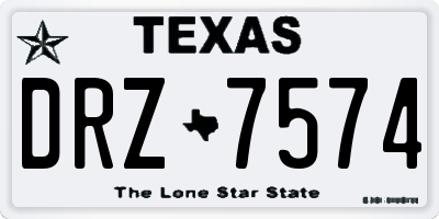 TX license plate DRZ7574