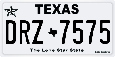 TX license plate DRZ7575