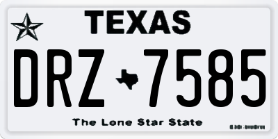 TX license plate DRZ7585