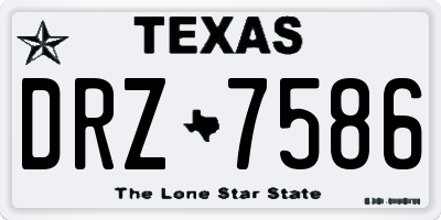 TX license plate DRZ7586