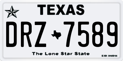 TX license plate DRZ7589