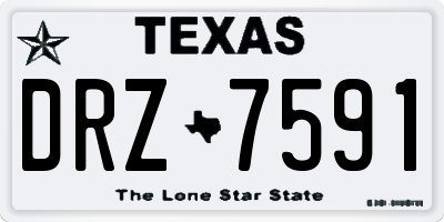 TX license plate DRZ7591