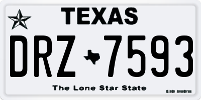 TX license plate DRZ7593