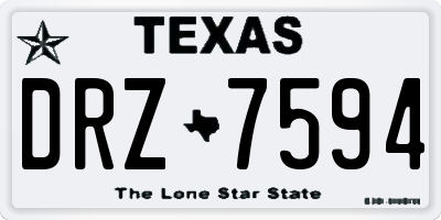 TX license plate DRZ7594
