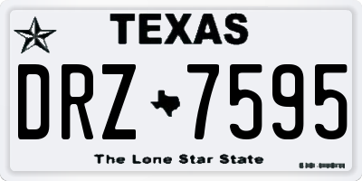 TX license plate DRZ7595