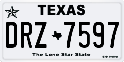 TX license plate DRZ7597