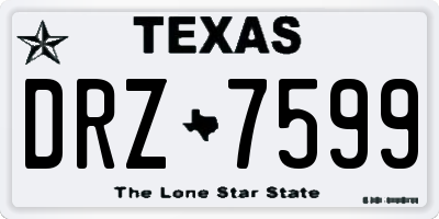 TX license plate DRZ7599