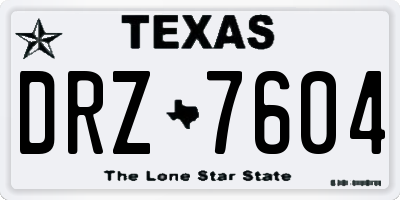 TX license plate DRZ7604