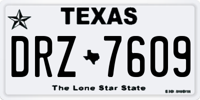 TX license plate DRZ7609