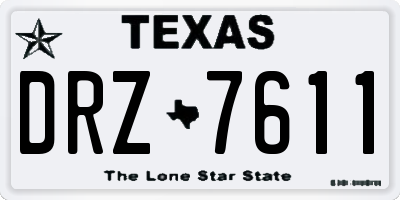 TX license plate DRZ7611