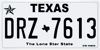 TX license plate DRZ7613