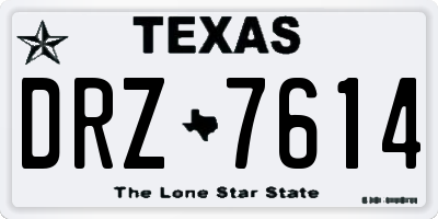 TX license plate DRZ7614