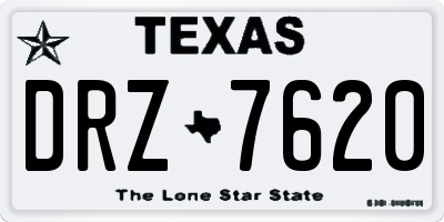 TX license plate DRZ7620