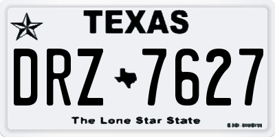 TX license plate DRZ7627