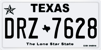 TX license plate DRZ7628