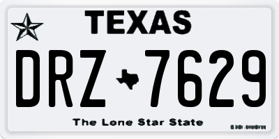 TX license plate DRZ7629