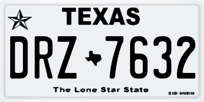 TX license plate DRZ7632