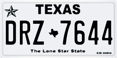 TX license plate DRZ7644