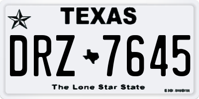 TX license plate DRZ7645