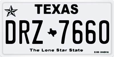 TX license plate DRZ7660