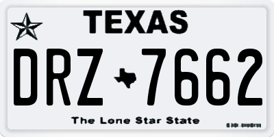 TX license plate DRZ7662