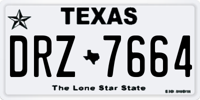 TX license plate DRZ7664
