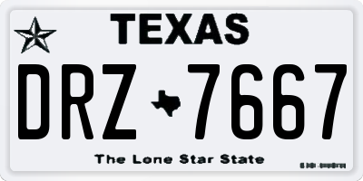 TX license plate DRZ7667
