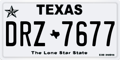 TX license plate DRZ7677