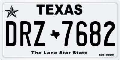 TX license plate DRZ7682