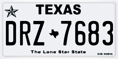 TX license plate DRZ7683