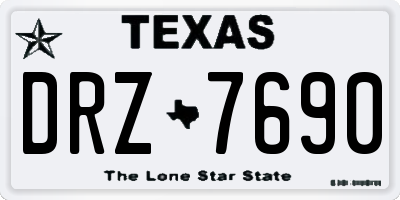 TX license plate DRZ7690