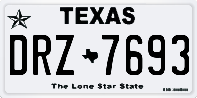 TX license plate DRZ7693
