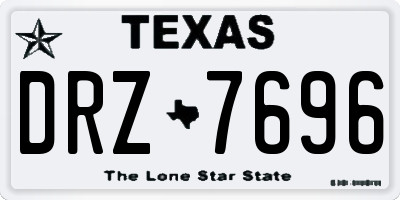 TX license plate DRZ7696