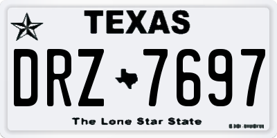TX license plate DRZ7697