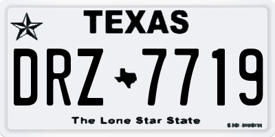TX license plate DRZ7719