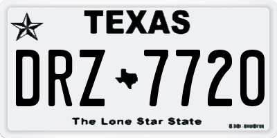 TX license plate DRZ7720
