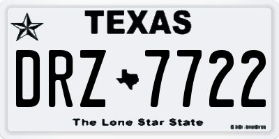 TX license plate DRZ7722