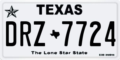 TX license plate DRZ7724