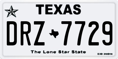 TX license plate DRZ7729