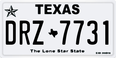 TX license plate DRZ7731