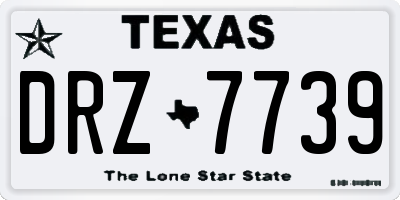 TX license plate DRZ7739