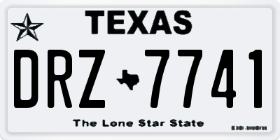TX license plate DRZ7741