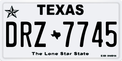 TX license plate DRZ7745