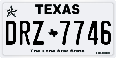 TX license plate DRZ7746