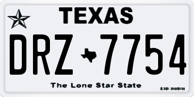 TX license plate DRZ7754